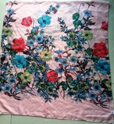 Galitzine Italy nowa apaszka szal polne kwiaty grochy róż 70x 156 cm