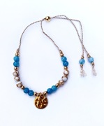 Bransoletka damska minerały jedwab regulowana biżuteria talizman prezent