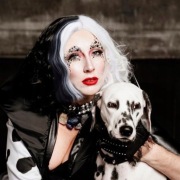 Peruka  Damska RETRO VINTAGE CZARNO BIAŁA Halloween Karnawał 