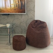 NOWA pufa SAKO + podnóżek, siedzisko