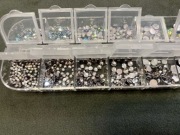 Cyrkonie,  cyrkonie do paznokci, ozdoba do paznokci , 1400szt, dwa kolory. 