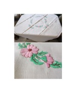 vintage ludowy cepelia rękodzieło bieżnik obrus serweta haftowany ręcznie 