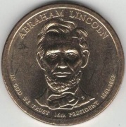 USA One dollar 1 dolar 2010 P - 26,5 mm - Abraham Lincoln