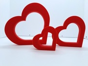 Potrójne Serca 3D – Walentynkowa Dekoracja Stojąca z Uczuciem