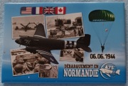 Magnes na lodówkę - pamiątka z Normandii - samolot - Francja  80x54