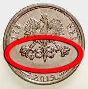 1 ZŁOTY 2019 DESTRUKT [POGRUBIONE SZPONY ORŁA]