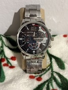 Zegarek męski Geneva bransoleta srebrna tarcza elegancki kwarcowy