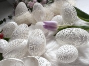 Gęsie jajo, pisanka ażurowa, ozdoba, wydmuszka