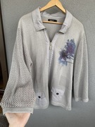 Sweter kardigan na zamek bluzka folk etno boho XL