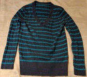 Tommy Hilfiger Niebieski Sweter Damski w Paskach