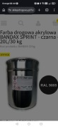 Farba drogowa bandax sprint czarna 30kg 