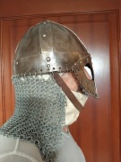 Hełm okular z tyłu kolczuga, czepiec i zapasowe oczka gratis Reko Larp