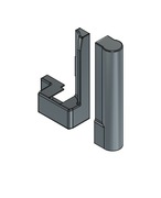 Osłonka dolnego zawiasu ROMB - okna drewniane Prawe skrzydło (2 el.) 