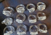 Vintage obrączki kółka 12 szt na serwetki ze szkła ręcznie zrobione nowe