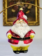 Bombka choinkowa Mikołaj na masie szklane bombki 1 szt kształtki  