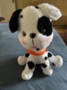 Piesek Dalmatyńczyk ręcznie robiony na szydełku