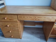 Biurko sosnowe z szufladami (krzesło gratis)