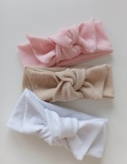 Zestaw nowych opasek niemowlęcych 0-8 miesiąca szerokie prążek 