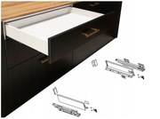 Zestaw ukrytych prowadnic do szuflad/szafek