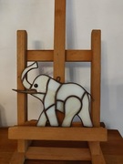 Witraż - ozdobna zawieszka słoń 