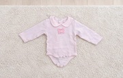 Body niemowlęce 62 z kołnierzykiem różowe 1–3 mies. bardzo dobry stan