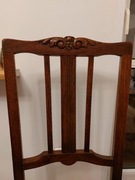 Krzesła dębowe, piękny wzór secesja, 6 szt.