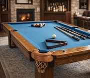 Bilard stół DREWNIANY kamień skóra jak nowy gwarancja DOWÓZ pool do św