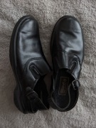 Czarne skórzane buty robocze chodaki sandały Sievi 37