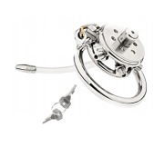 Mały Stalowy pas cnoty Wkręcane Kolce cbt + dilator oring 50mm