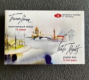 Akwarele Białe Noce zestaw 12 kostek w plastikowym pudełku