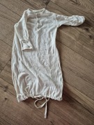 Nature Baby koszula do spania ażur cienki śpiworek z rękawkami ecru 62