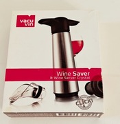 Vacu Vin Wine Saver/ Pompka do wina czarna zestaw powystawowy