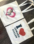 2 Torby bawełniane torebki tote bag bawełna edward zmierzch twilight 