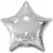 Balon gwiazda SREBRNA na hel 48cm 