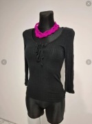 Czarna bluzka wiązana Clockhouse