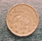 Wyprzedaż Kolekcji = = 20 EURO cent = ESPANIA 1999r. = = Unikatowa =