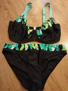 Nowy kostium dwuczęściowy strój czarny piórka 38 M