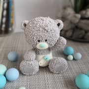 Figurka na tort - Słodki miś teddy , cukrową figurka , ozdobą na tort