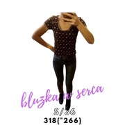 bluzka t-shirt w nadruk w serca z nadrukiem s/36