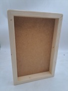 Ramka drewniana 80x30 z naturalnym tłem,2.5 cm głęboka