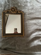 PIĘKNE LUSTRO ART DECO LUSTERKO ZŁOTA RAMA