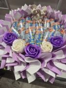 Bukiet z róż mydlanych i zdrapek