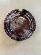 Popielnica kryształowa kolorowa PRL