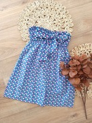 bawełniana bluzka damska 36S w serca serduszka na lato top krótka