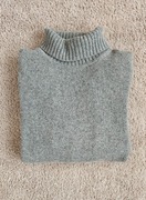 Gruby golf (bez metki) męski Zara szary wełna/nylon, rozm. L