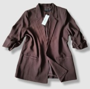 Soaked in Luxury SLShirley Hot Fudge żakiet rękaw 3/4 czekoladowy XL 42