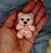 Kieszonkowy Miś Zawieszka Prezent Brelok Breloczek Handmade 