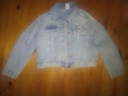 krótka kurtka dziewczęca 116 jeans