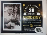Nowa Ramka na zdjęcie 10x15 30 urodziny na prezent szklana 