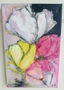 Obraz ręcznie malowany - Flower sorbet II